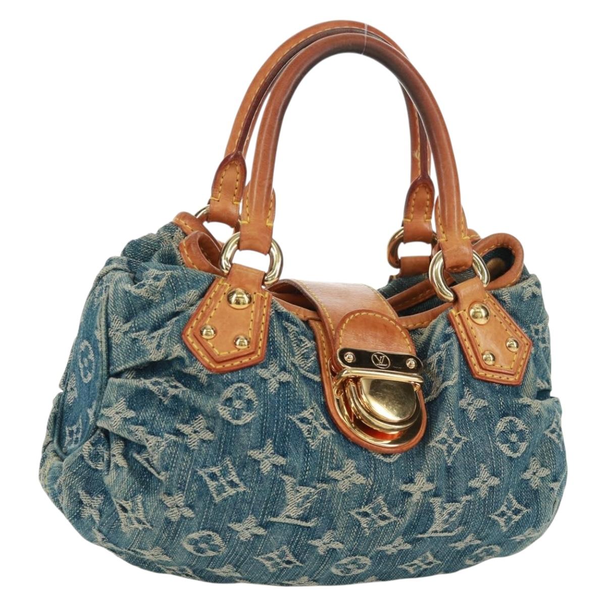 LOUIS VUITTON Monogram Denim Preity Hand Bag Blue M95020 LV Auth 172009V