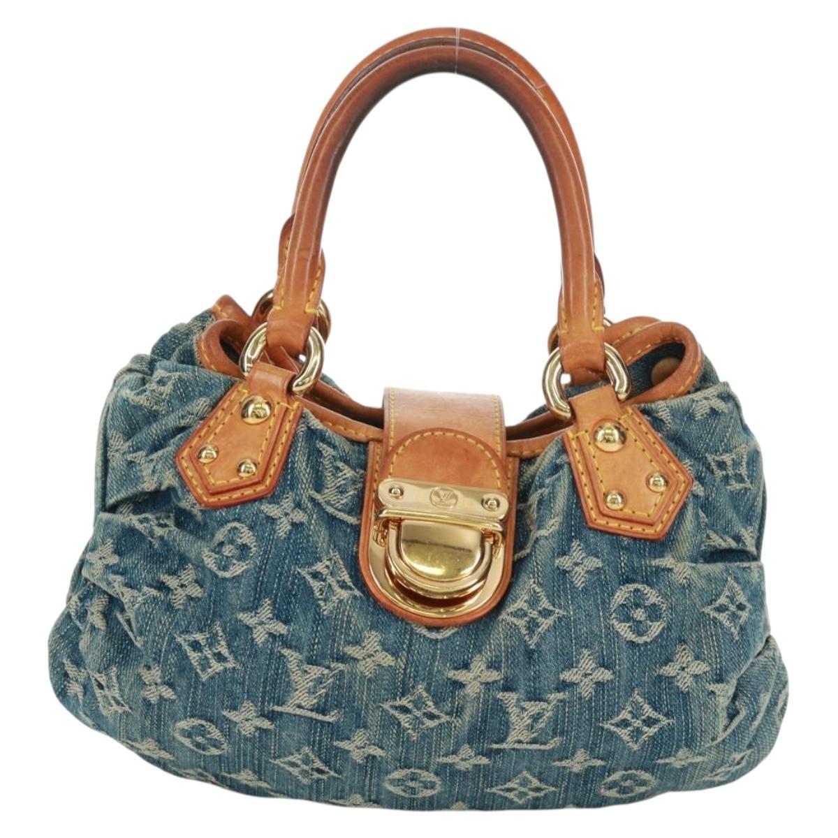 LOUIS VUITTON Monogram Denim Preity Hand Bag Blue M95020 LV Auth 172009V