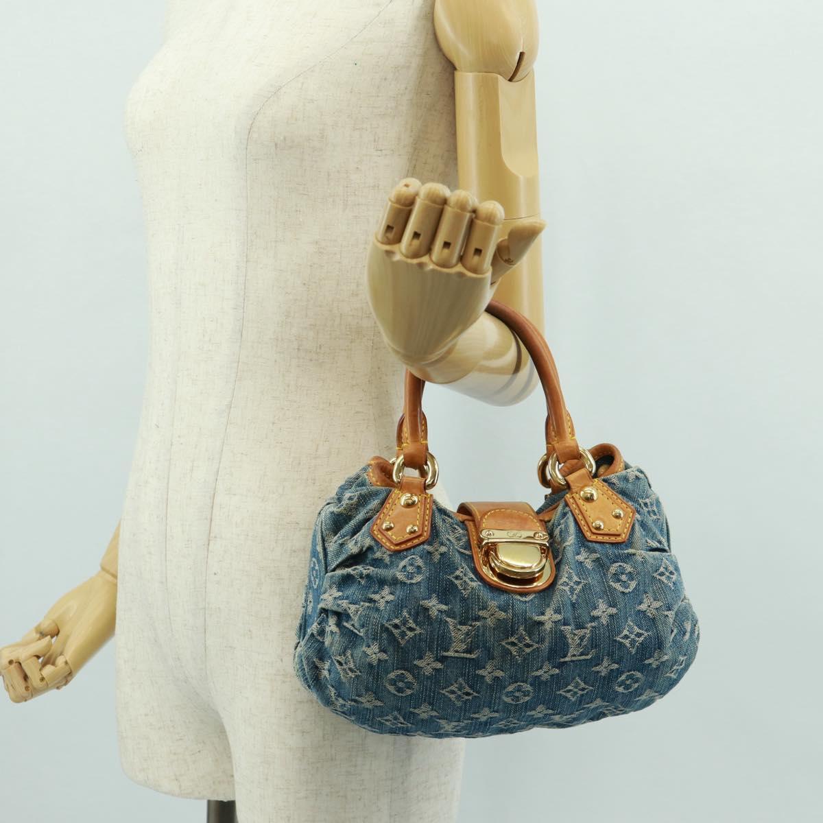LOUIS VUITTON Monogram Denim Preity Hand Bag Blue M95020 LV Auth 172009V