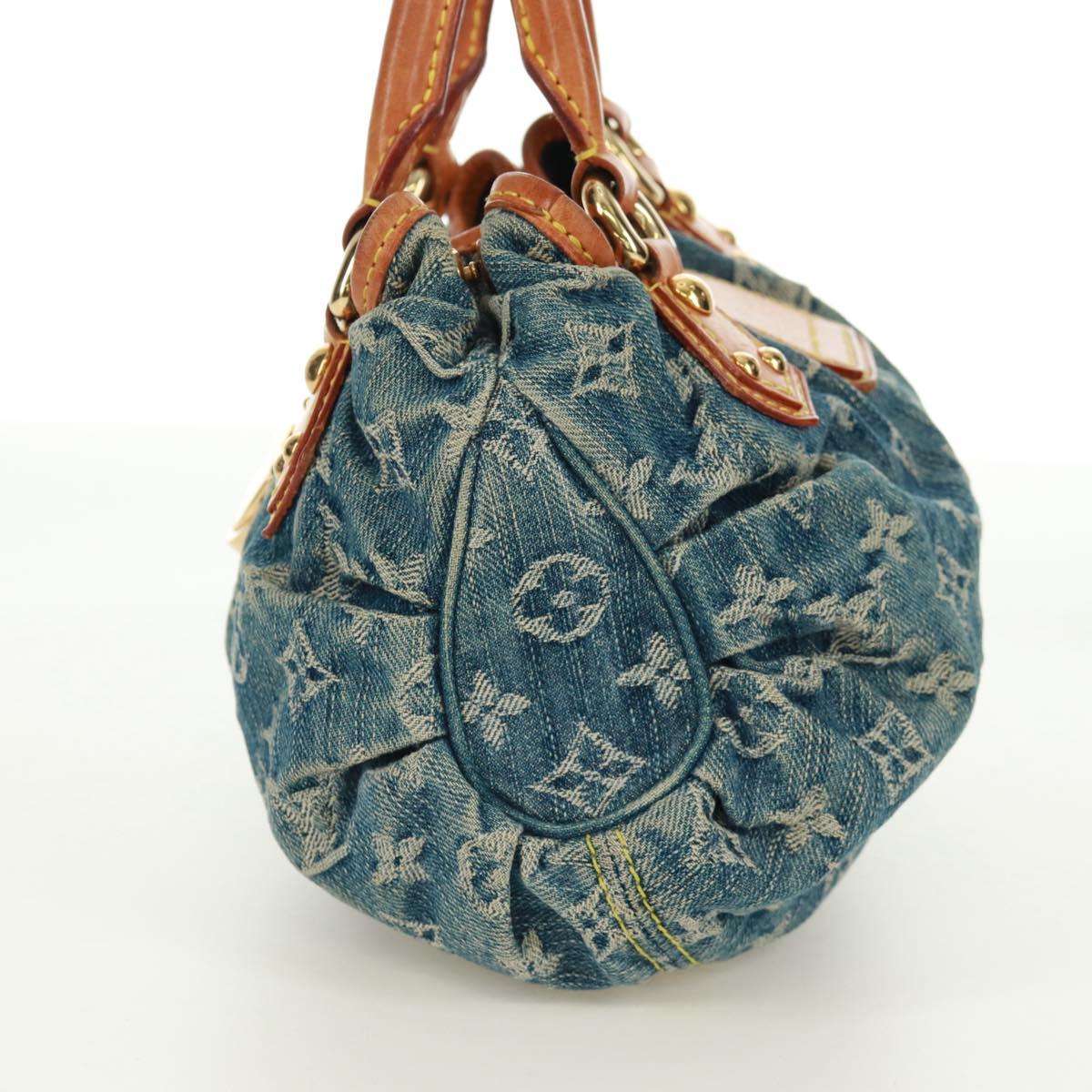 LOUIS VUITTON Monogram Denim Preity Hand Bag Blue M95020 LV Auth 172009V