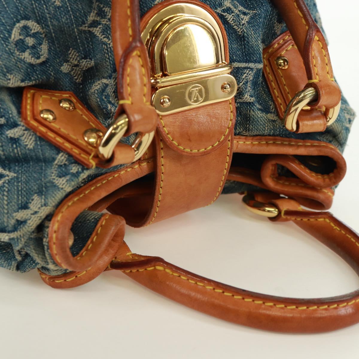 LOUIS VUITTON Monogram Denim Preity Hand Bag Blue M95020 LV Auth 172009V