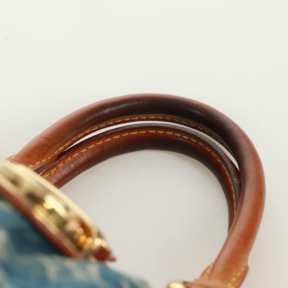 LOUIS VUITTON Monogram Denim Preity Hand Bag Blue M95020 LV Auth 172009V