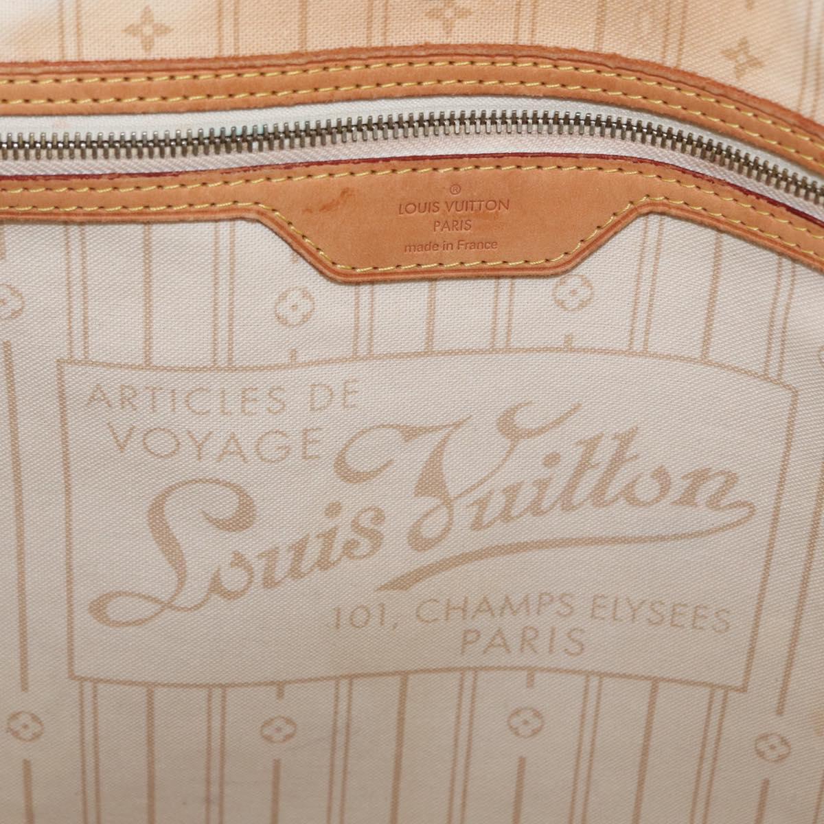LOUIS VUITTON Damier Azur Neverfull GM Tote Bag N41360 LV Auth 172011A