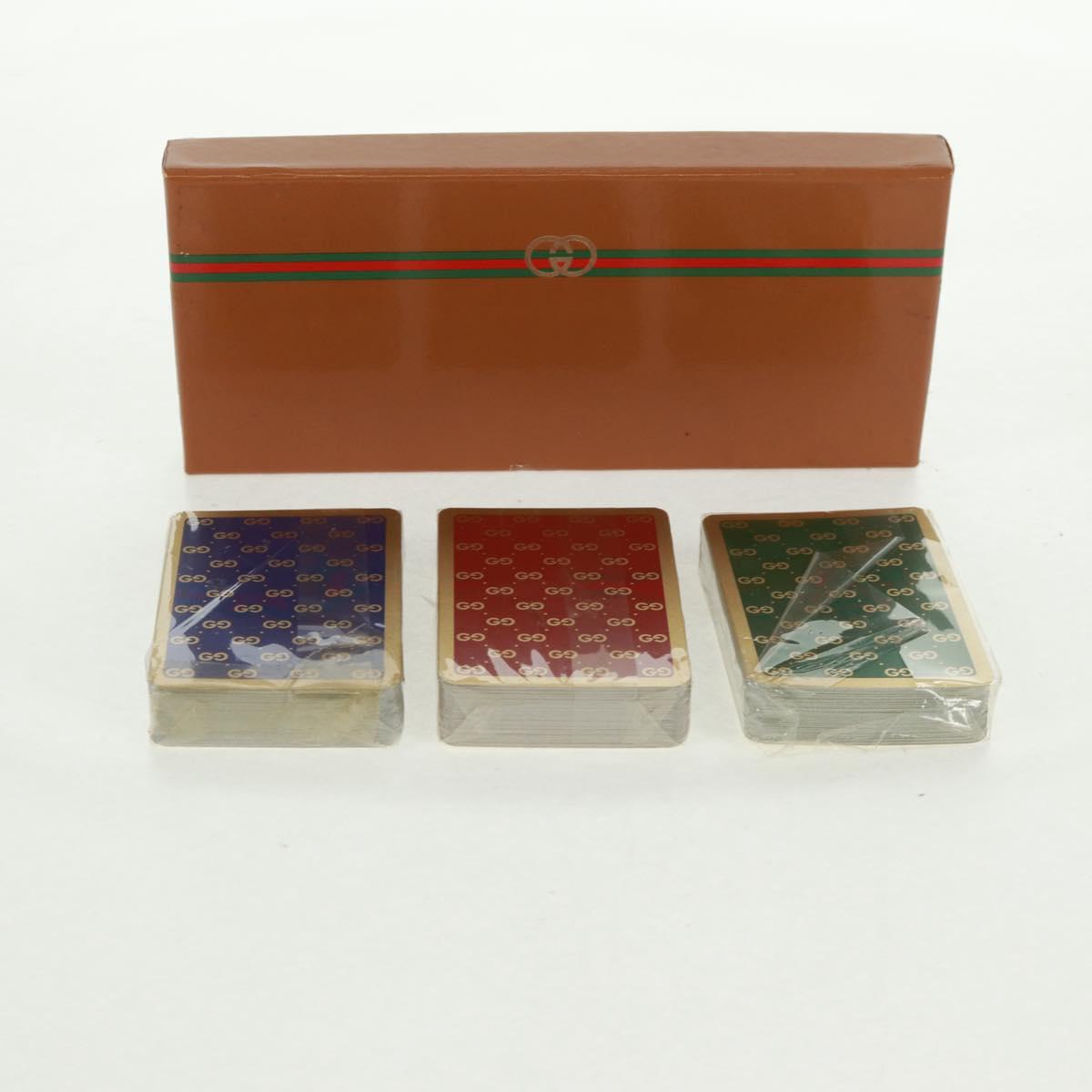 GUCCI Playing Cards Red Green blue Auth 172014A