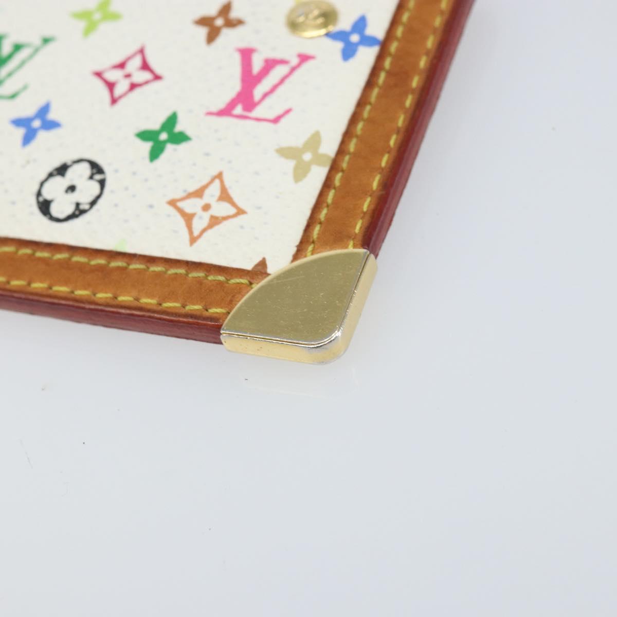 LOUIS VUITTON Monogram Multicolor Pochette Cles Purse White M92655 Auth 172025