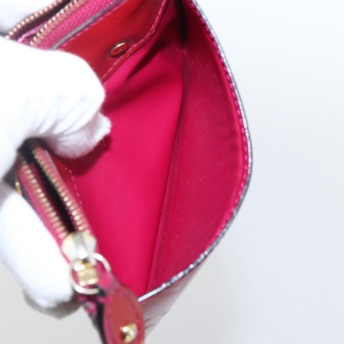 LOUIS VUITTON Vernis Pochette Cle NM Coin Purse Rose Andian M93637 Auth 172026