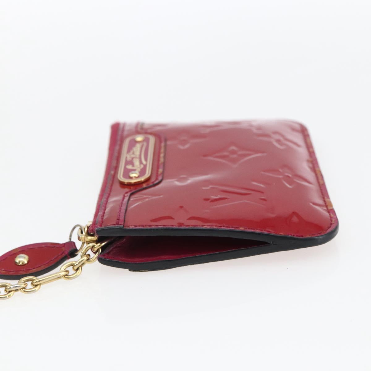 LOUIS VUITTON Vernis Pochette Cle NM Coin Purse Rose Andian M93637 Auth 172026