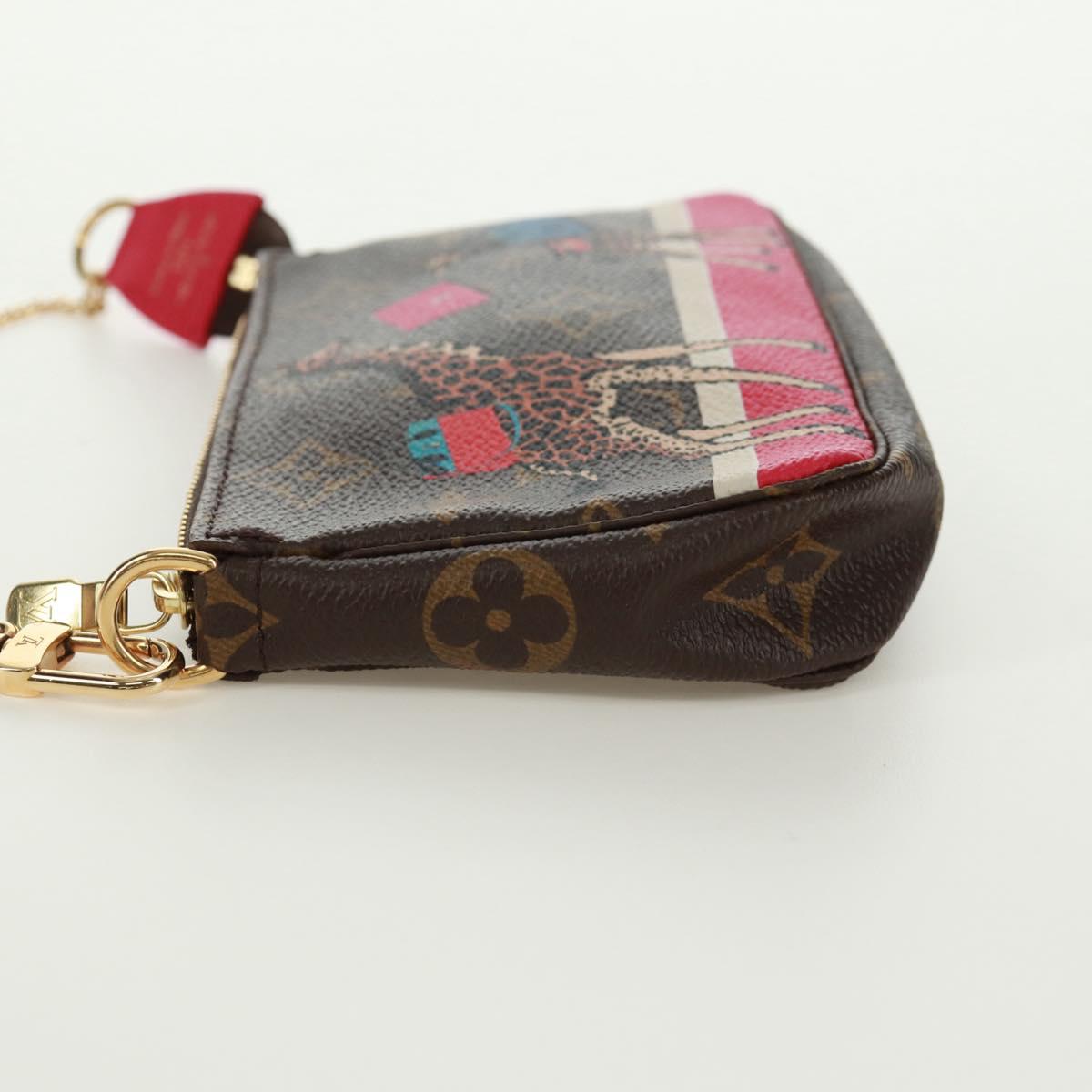 LOUIS VUITTON Monogram Giraffe Mini Pochette Accessoires M62087 LV Auth 172028M