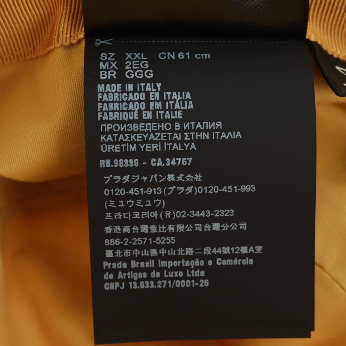 PRADA Hat Nylon Yellow Auth 172043M