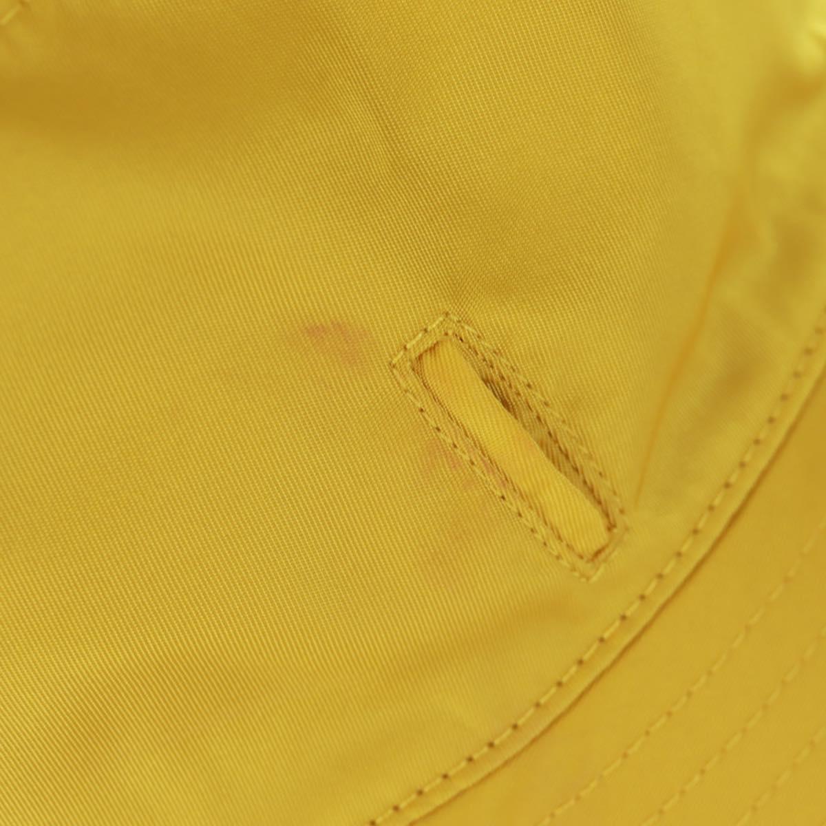 PRADA Hat Nylon Yellow Auth 172043M