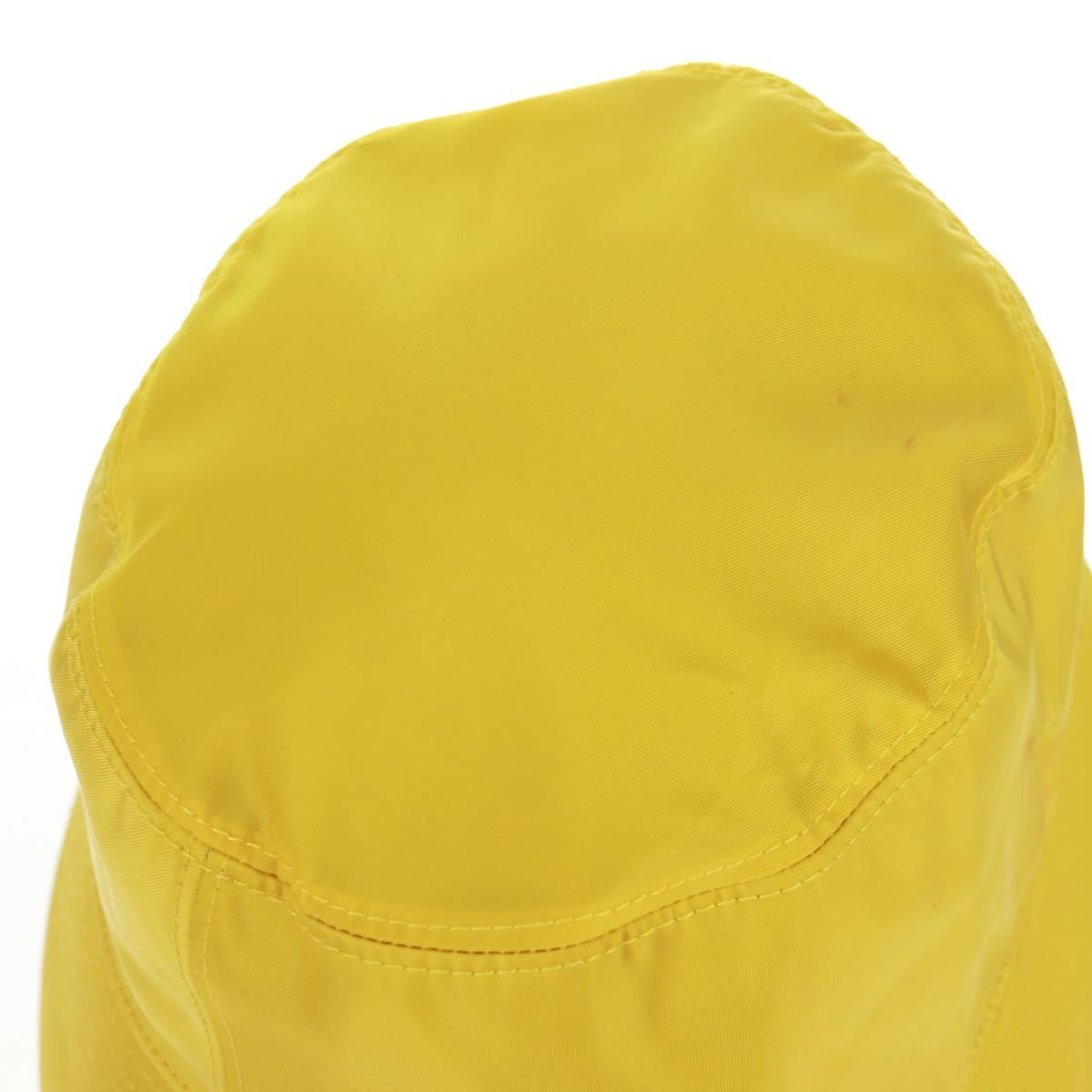 PRADA Hat Nylon Yellow Auth 172043M