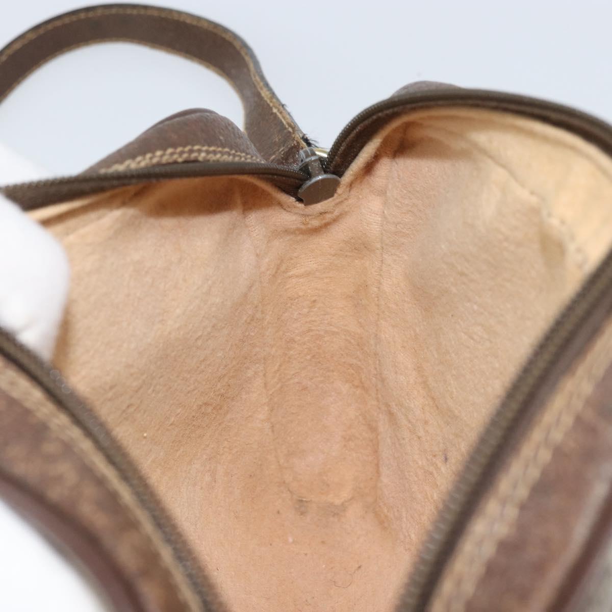 GUCCI GG Supreme Web Sherry Line Bag PVC Beige Gold 116 02 089 Auth 172071