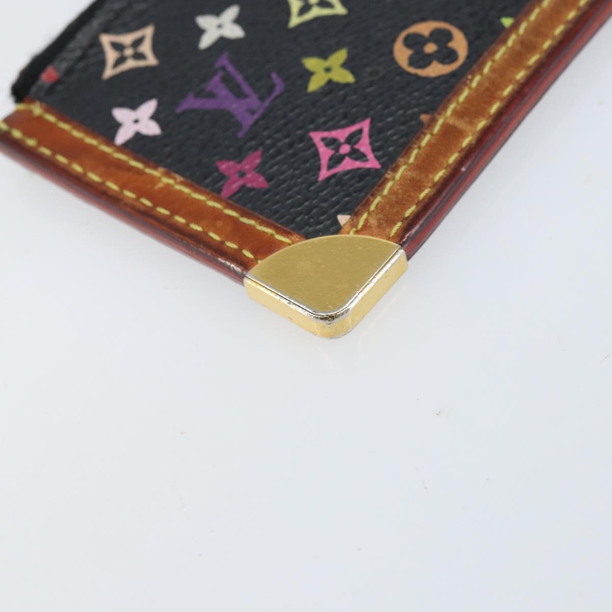 LOUIS VUITTON Multicolor Pochette Cles Coin Purse Black M13664 LV Auth 172076