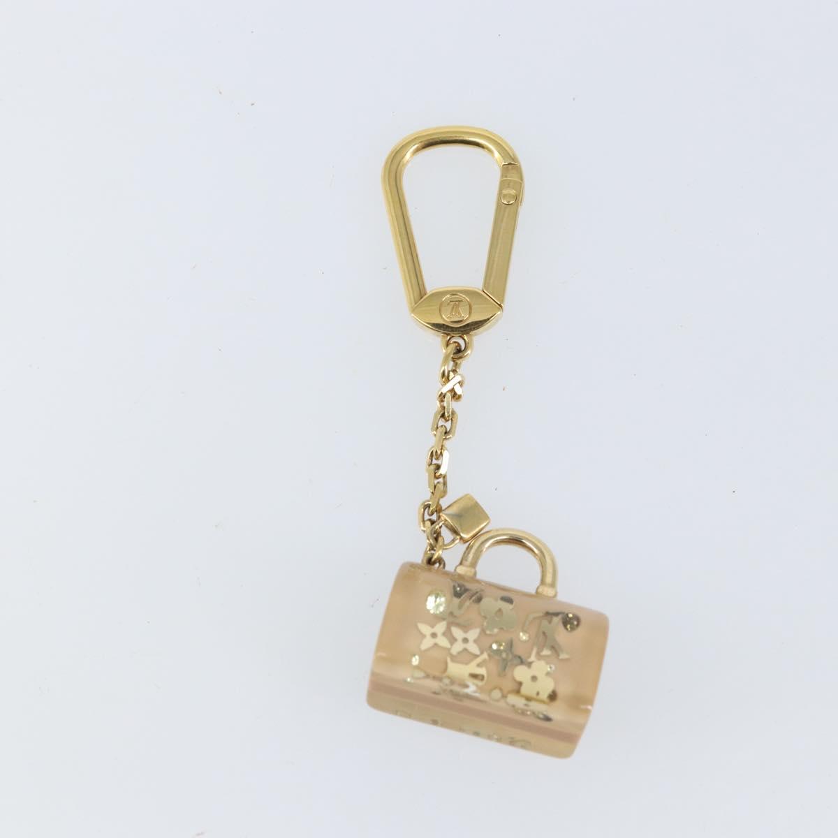 LOUIS VUITTON Porte Cles Speedy Unclusion Charm Gold Tone M65416 LV Auth 172077