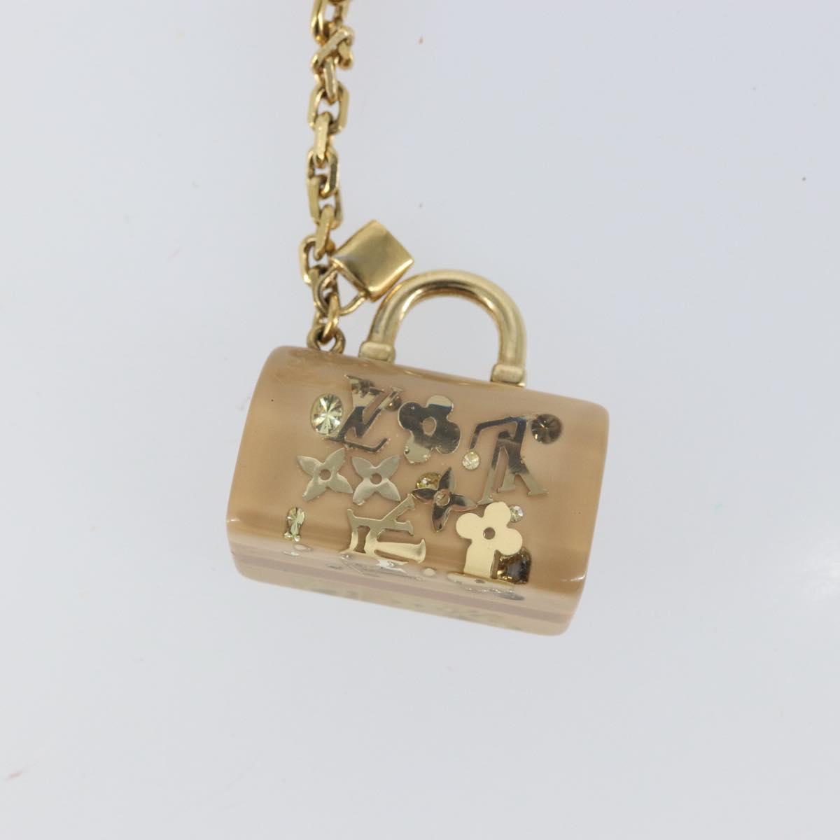 LOUIS VUITTON Porte Cles Speedy Unclusion Charm Gold Tone M65416 LV Auth 172077
