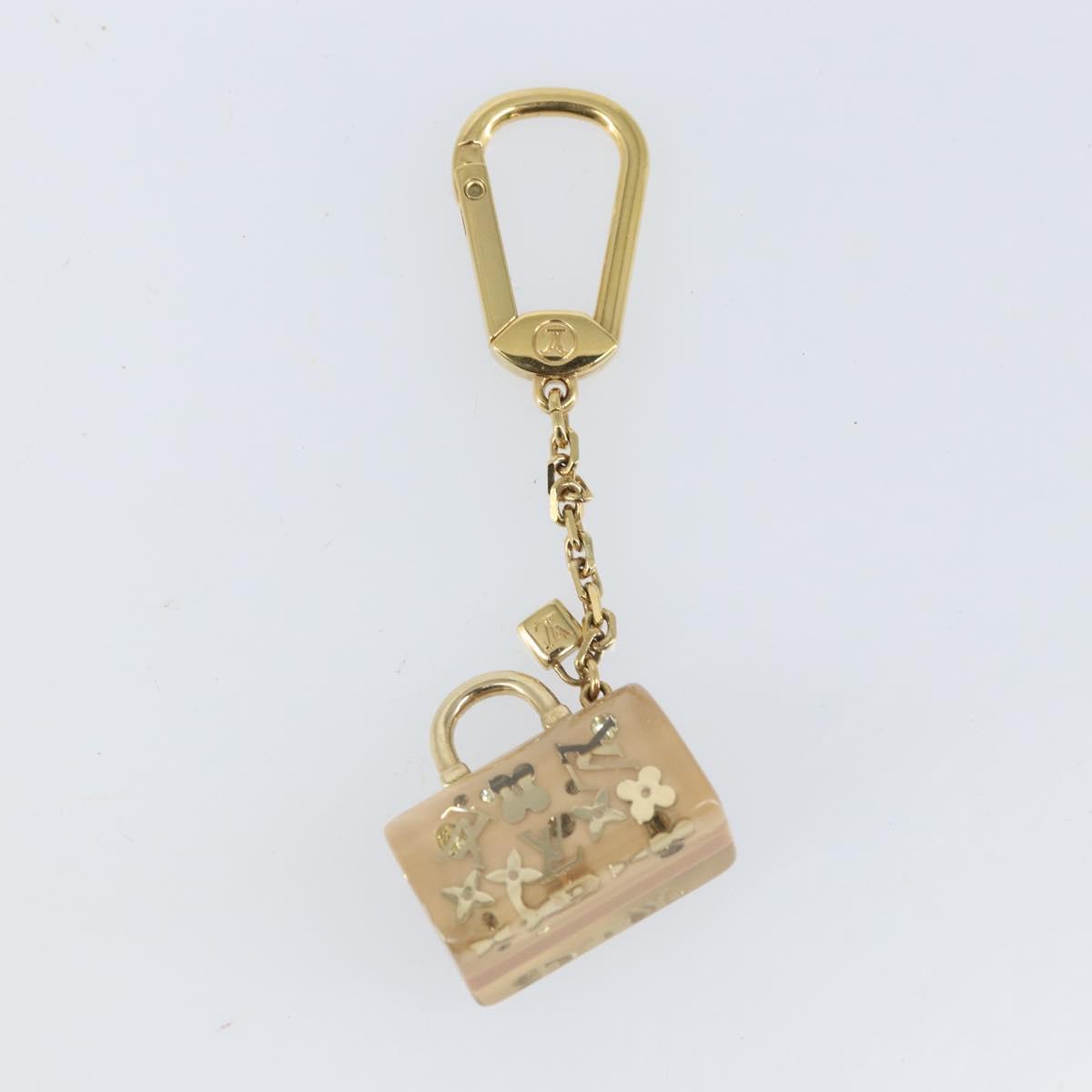LOUIS VUITTON Porte Cles Speedy Unclusion Charm Gold Tone M65416 LV Auth 172077