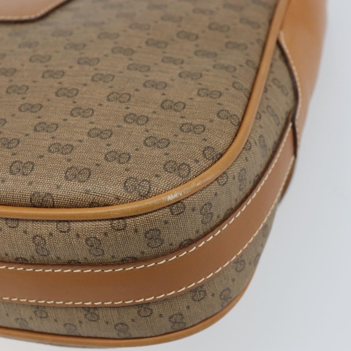 GUCCI Micro GG Supreme Shoulder Bag PVC Beige Gold 001 41 4425 Auth 172085