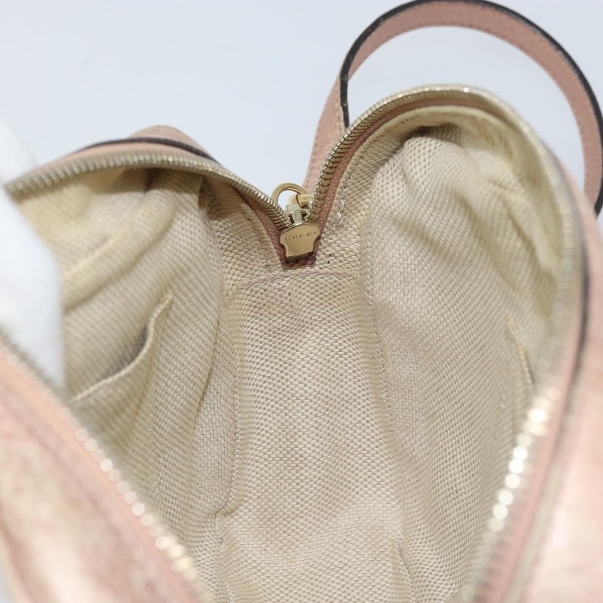 GUCCI Shoulder Bag Leather Pink Gold 308364 Auth 172086A
