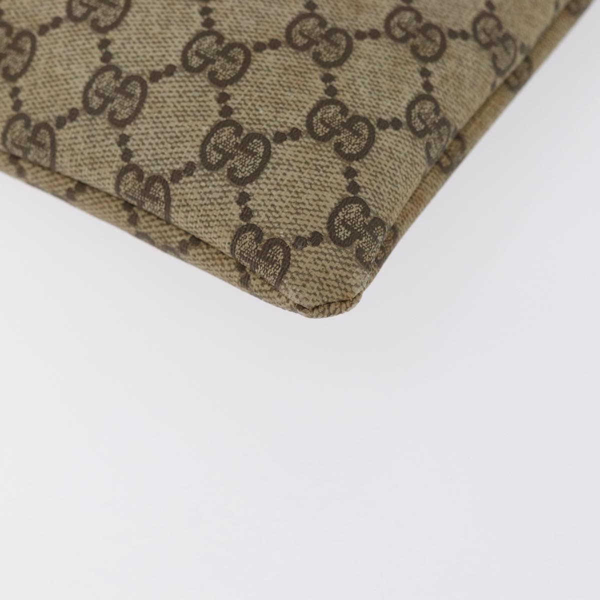GUCCI GG Supreme Web Sherry Line Hand Bag PVC Beige Red Green Auth 172091