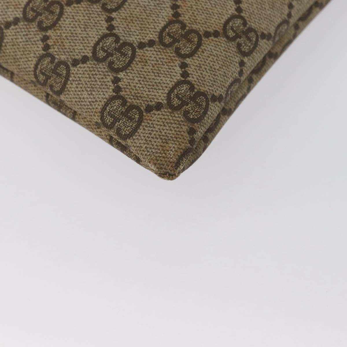 GUCCI GG Supreme Web Sherry Line Hand Bag PVC Beige Red Green Auth 172091