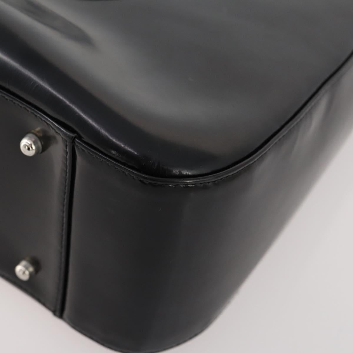 GUCCI Hand Bag Patent leather 2way Black Silver 000 1013 0504 Auth 172095
