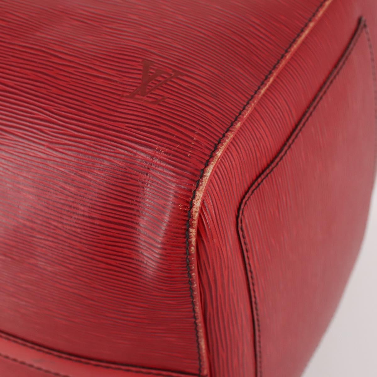 LOUIS VUITTON Epi Keepall 55 Boston Bag Red M42957 LV Auth 172098A