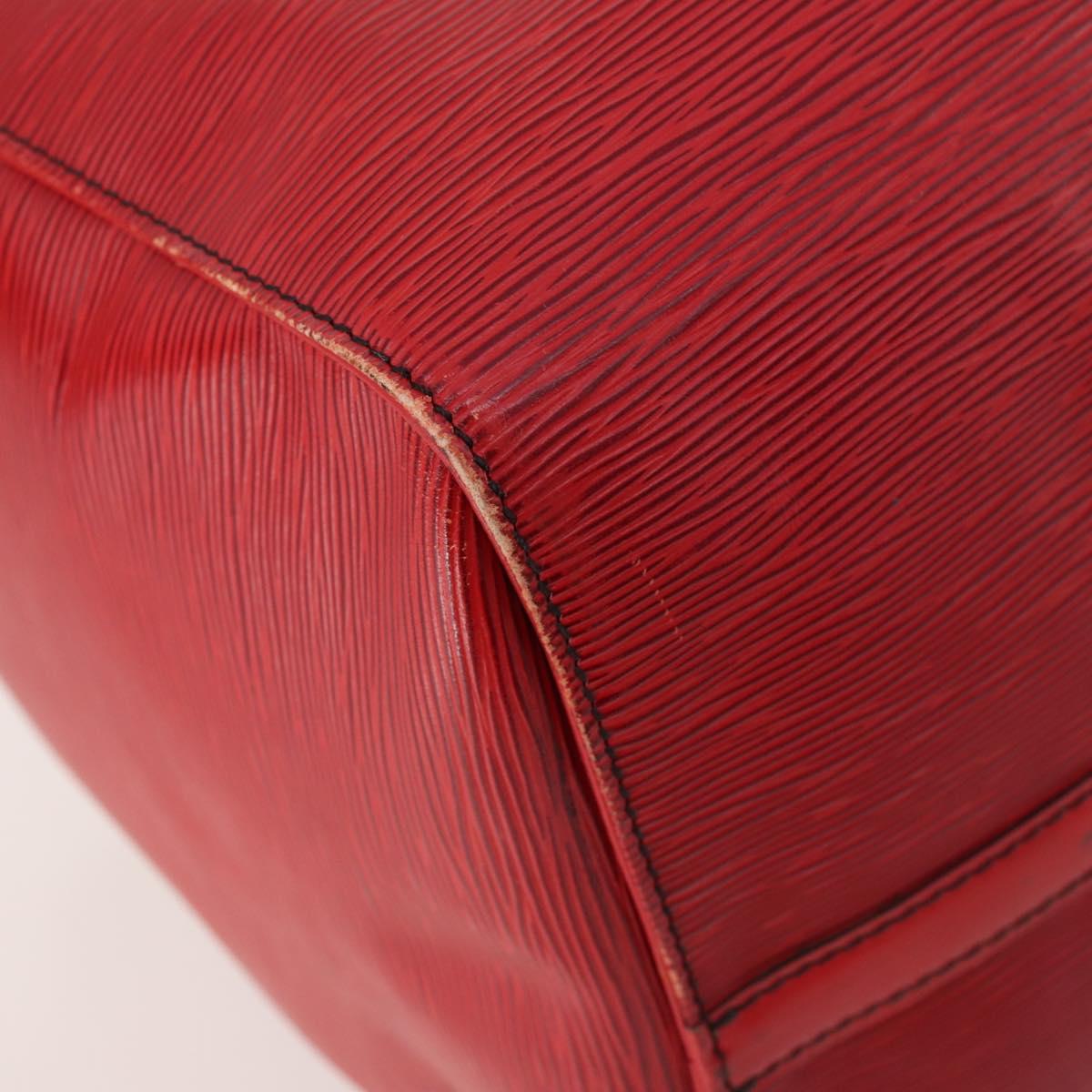 LOUIS VUITTON Epi Keepall 55 Boston Bag Red M42957 LV Auth 172098A
