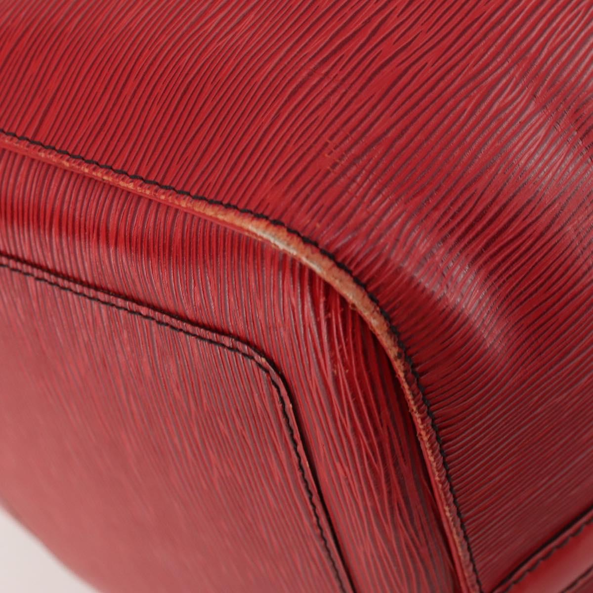 LOUIS VUITTON Epi Keepall 55 Boston Bag Red M42957 LV Auth 172098A