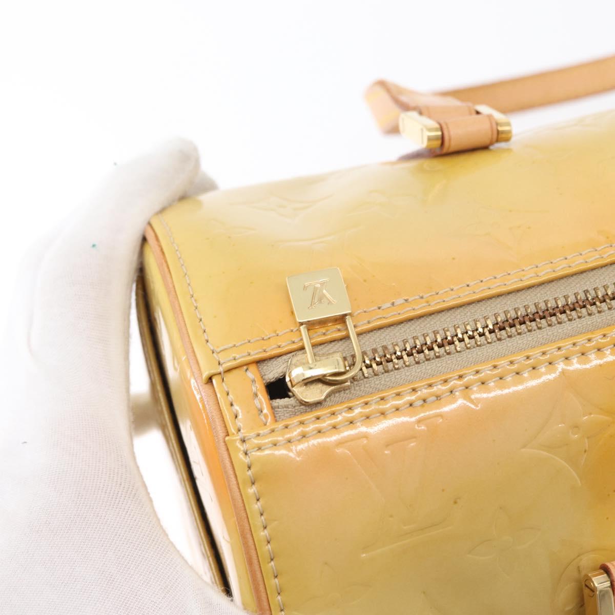 LOUIS VUITTON Monogram Vernis Bedford Hand Bag Beige M91006 LV Auth 172107A