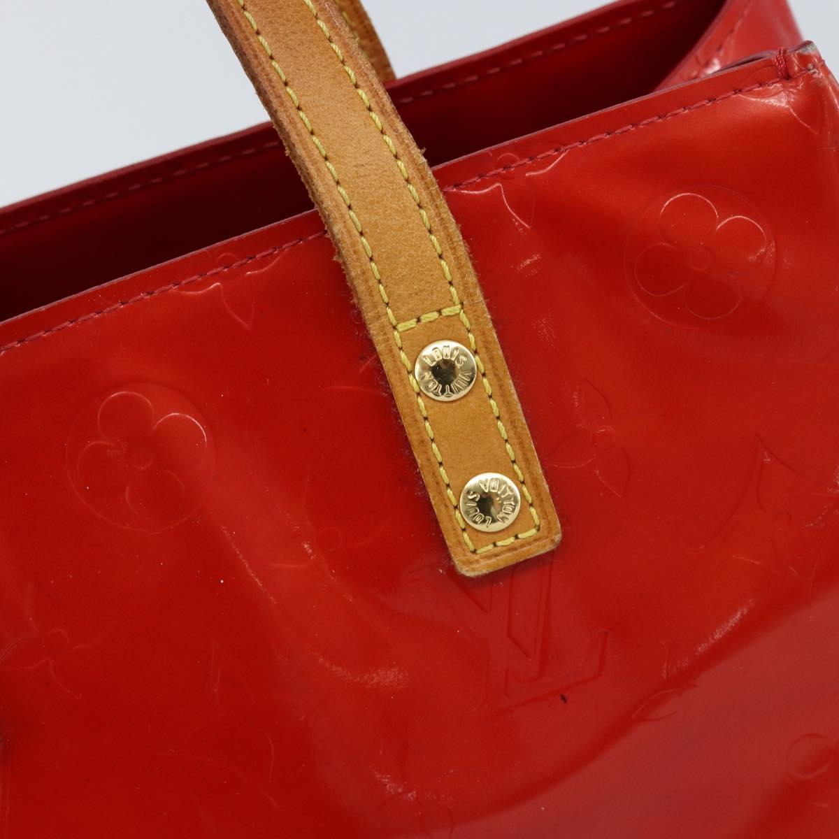 LOUIS VUITTON Monogram Vernis Reade PM Hand Bag Red Rouge M91088 LV Auth 172108
