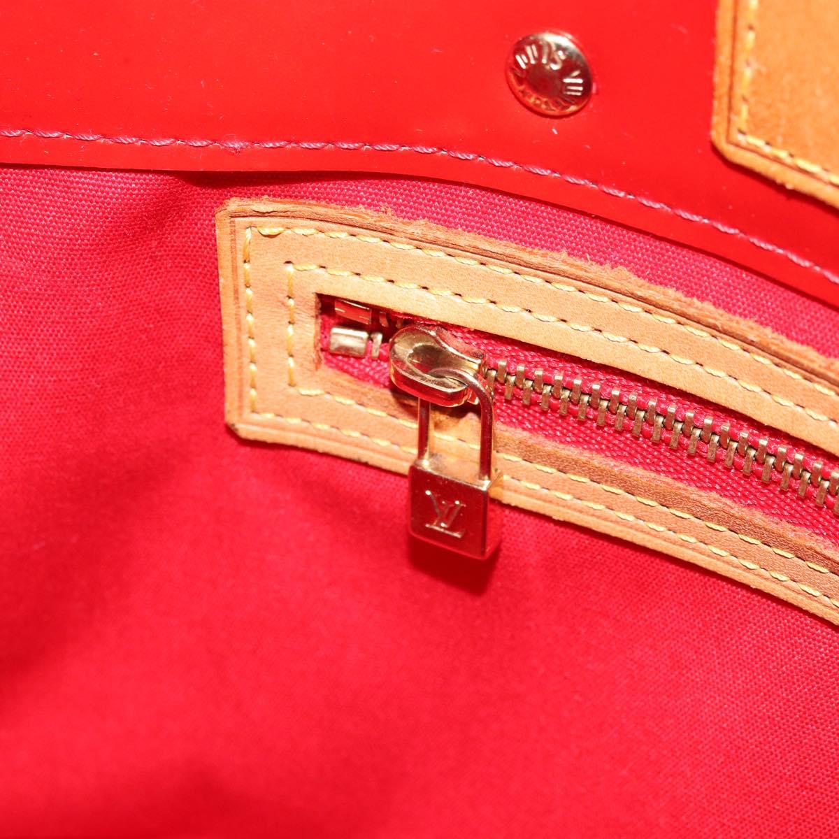 LOUIS VUITTON Monogram Vernis Reade PM Hand Bag Red Rouge M91088 LV Auth 172108