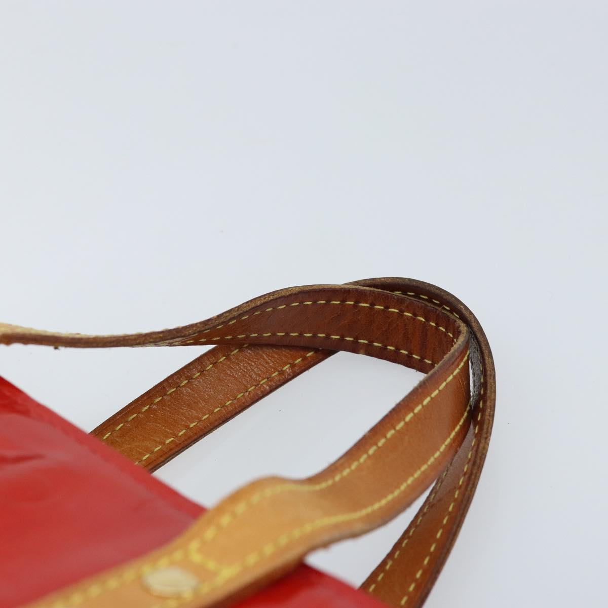 LOUIS VUITTON Monogram Vernis Reade PM Hand Bag Red Rouge M91088 LV Auth 172108