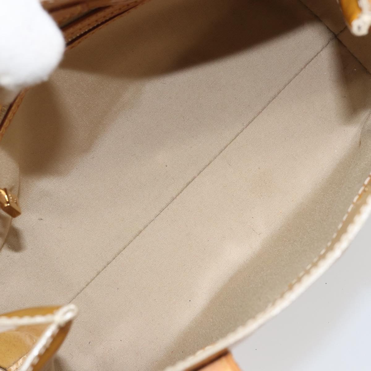 LOUIS VUITTON Monogram Vernis Reade PM Hand Bag Beige M91334 LV Auth 172109