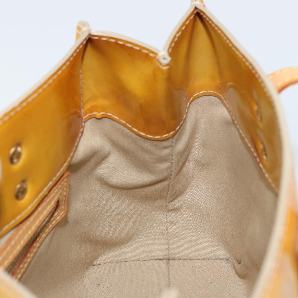LOUIS VUITTON Monogram Vernis Reade PM Hand Bag Beige M91334 LV Auth 172109