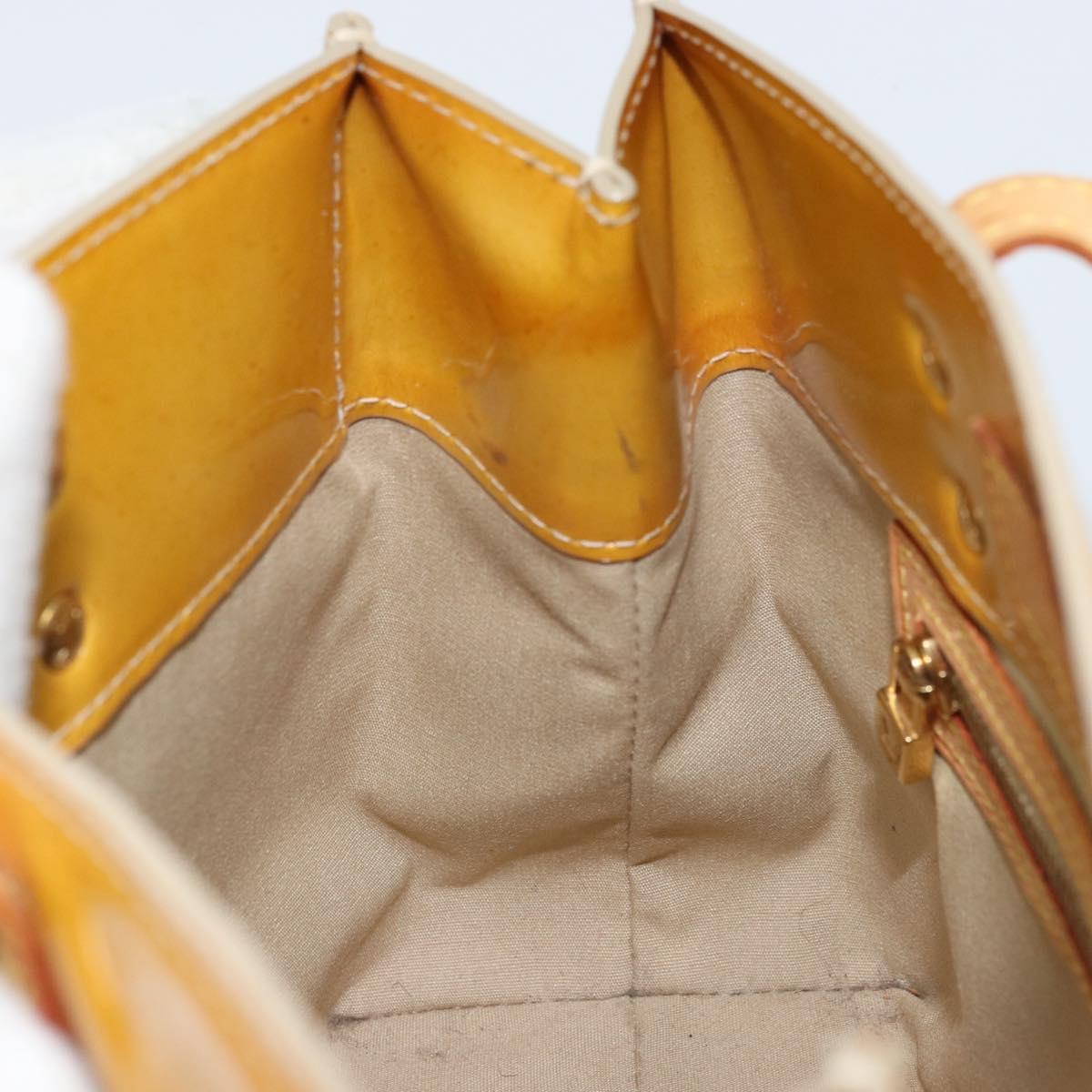 LOUIS VUITTON Monogram Vernis Reade PM Hand Bag Beige M91334 LV Auth 172109
