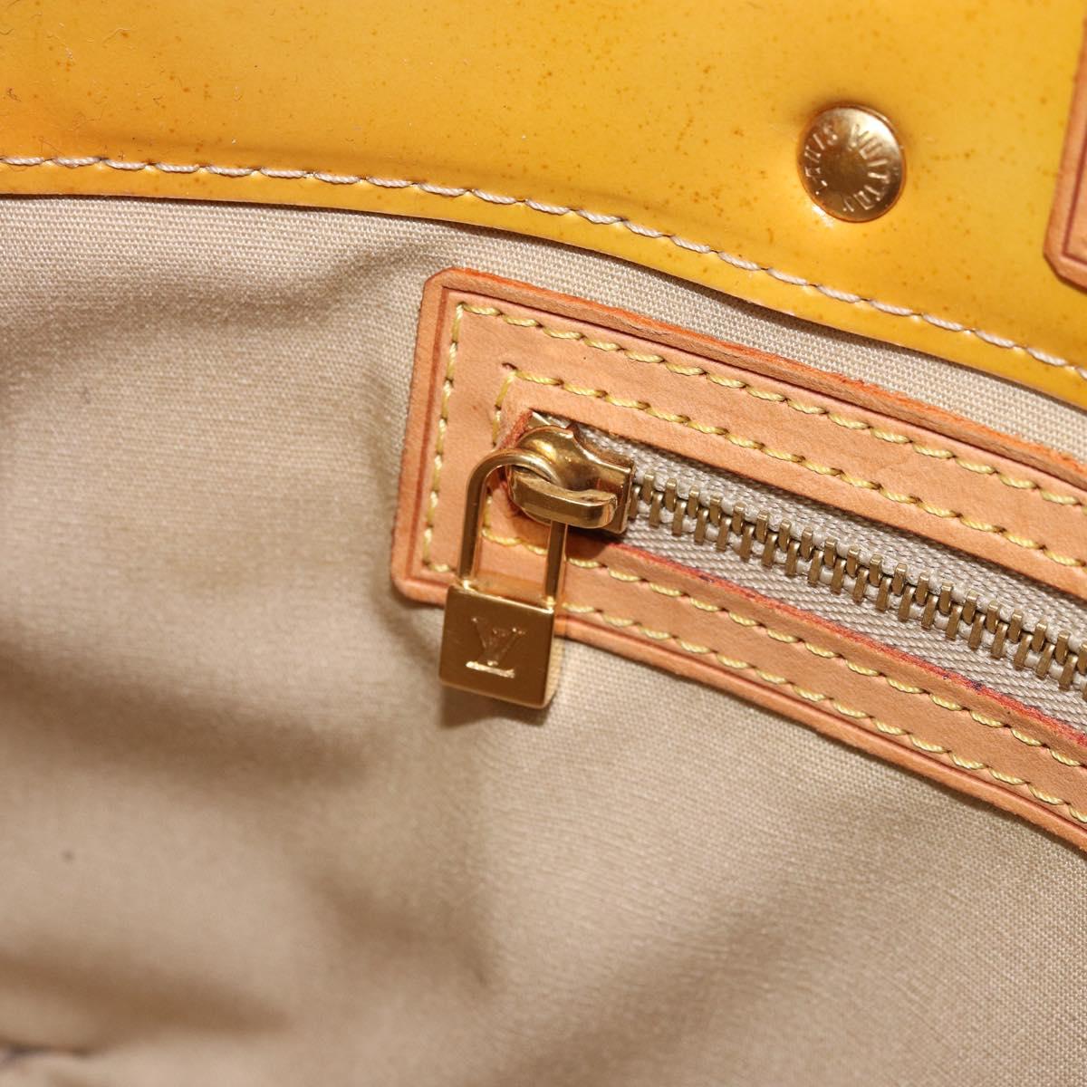 LOUIS VUITTON Monogram Vernis Reade PM Hand Bag Beige M91334 LV Auth 172109