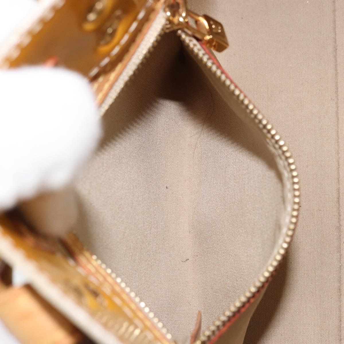 LOUIS VUITTON Monogram Vernis Reade PM Hand Bag Beige M91334 LV Auth 172109