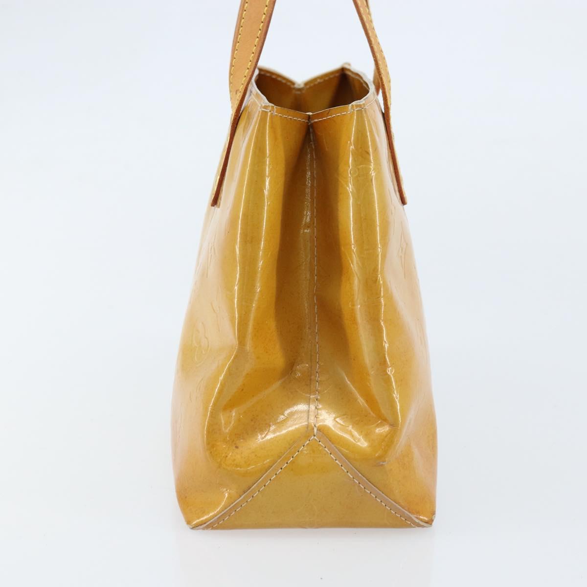 LOUIS VUITTON Monogram Vernis Reade PM Hand Bag Beige M91334 LV Auth 172109