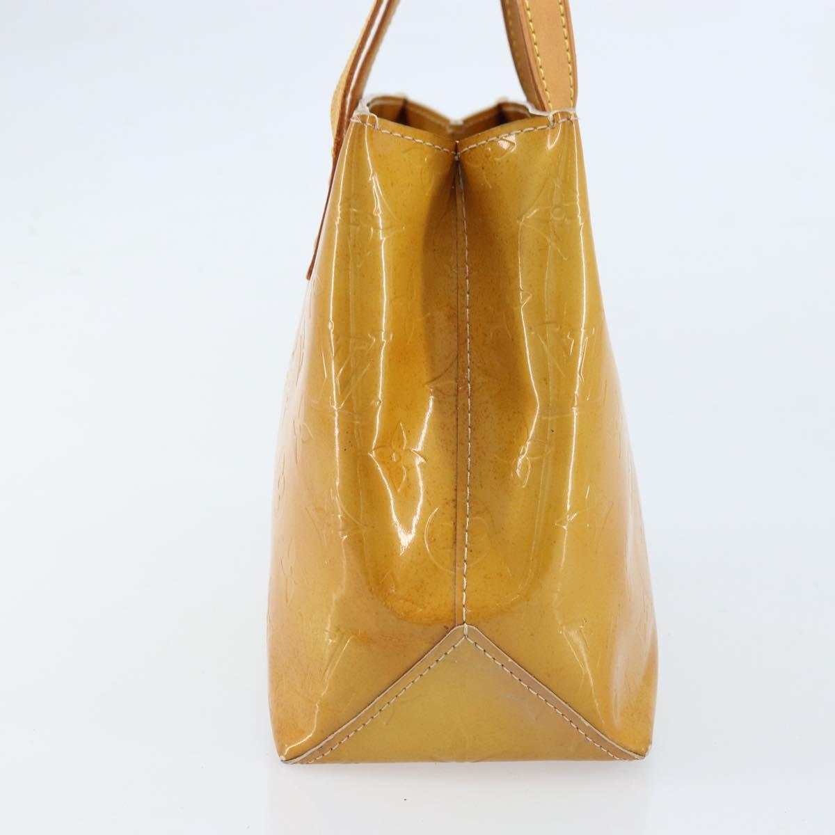 LOUIS VUITTON Monogram Vernis Reade PM Hand Bag Beige M91334 LV Auth 172109