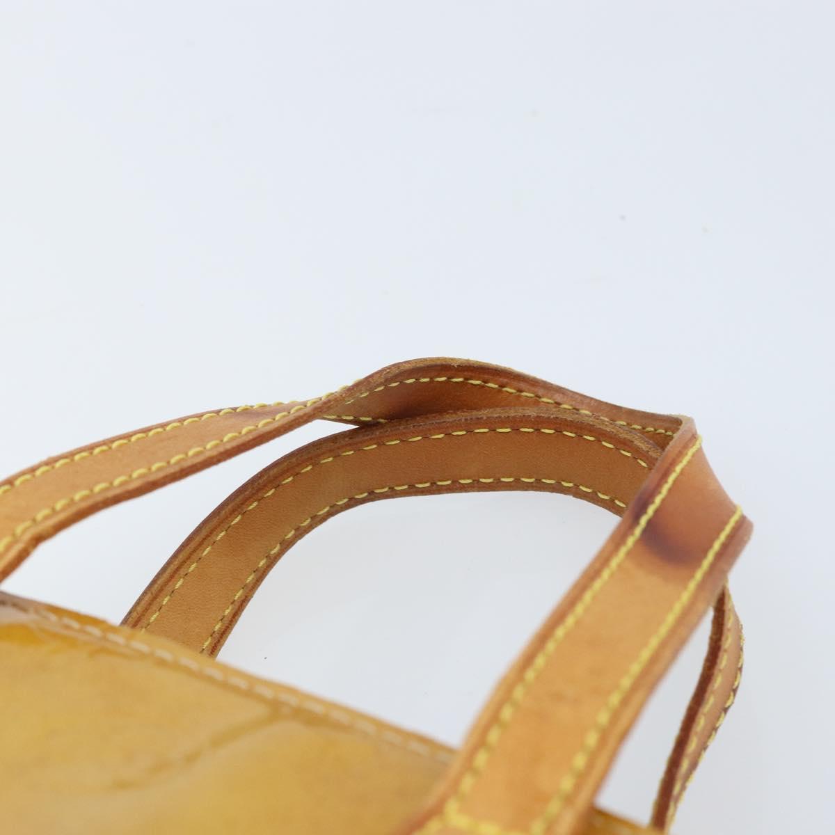 LOUIS VUITTON Monogram Vernis Reade PM Hand Bag Beige M91334 LV Auth 172109