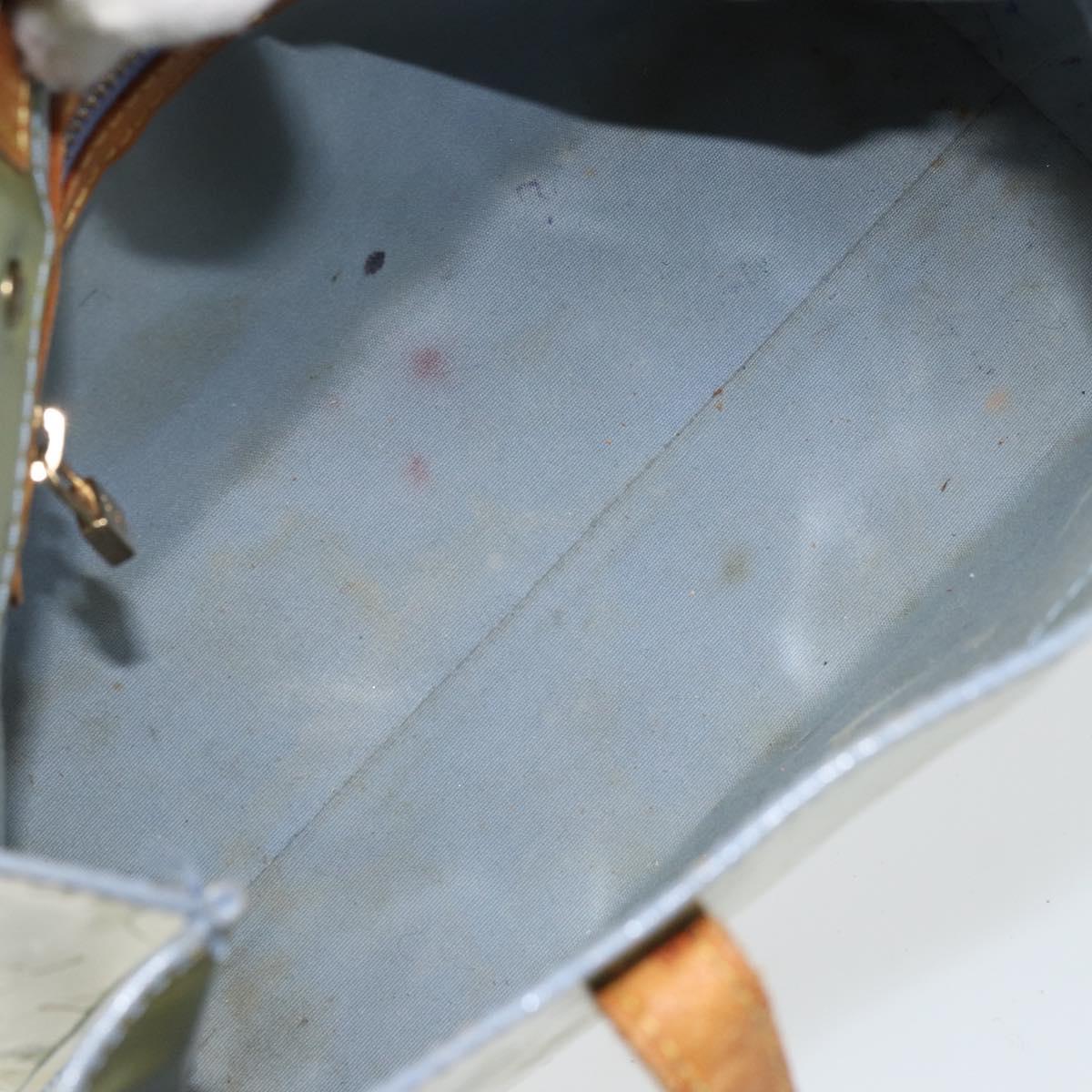 LOUIS VUITTON Monogram Vernis Reade PM Hand Bag Baby Blue LV Auth 172110