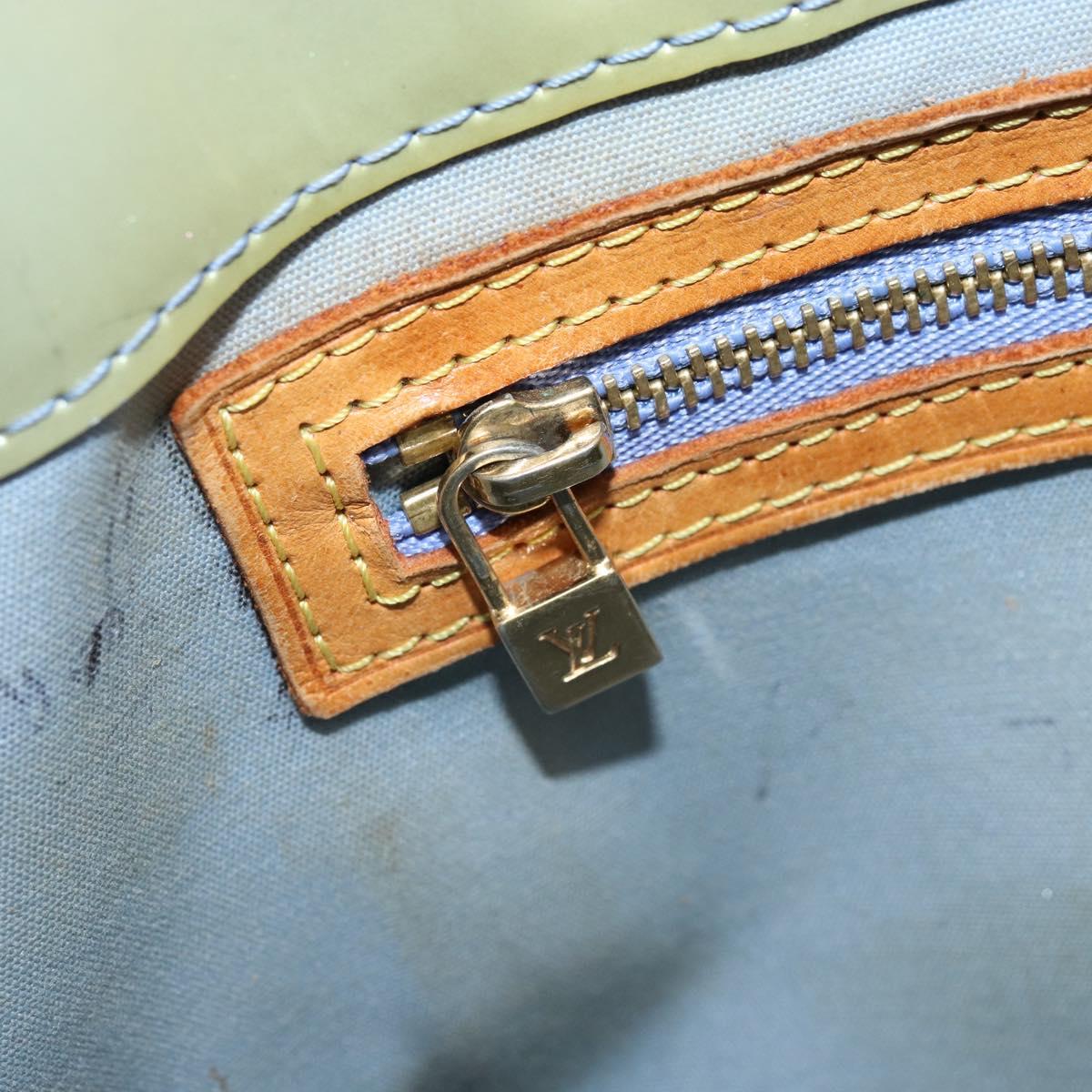 LOUIS VUITTON Monogram Vernis Reade PM Hand Bag Baby Blue LV Auth 172110