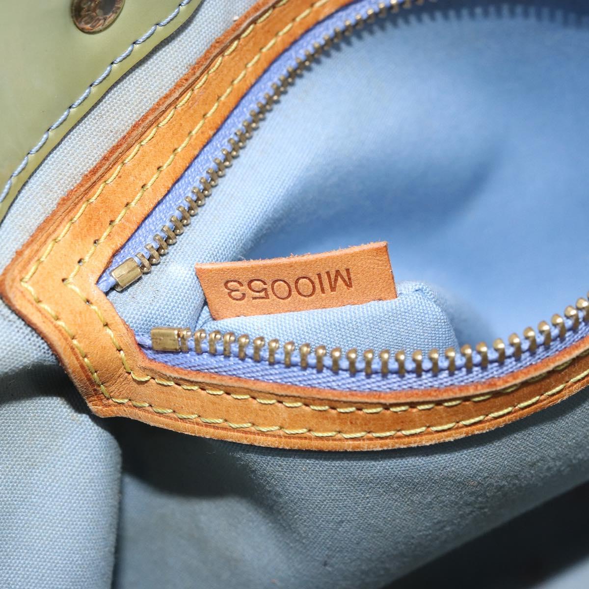LOUIS VUITTON Monogram Vernis Reade PM Hand Bag Baby Blue LV Auth 172110
