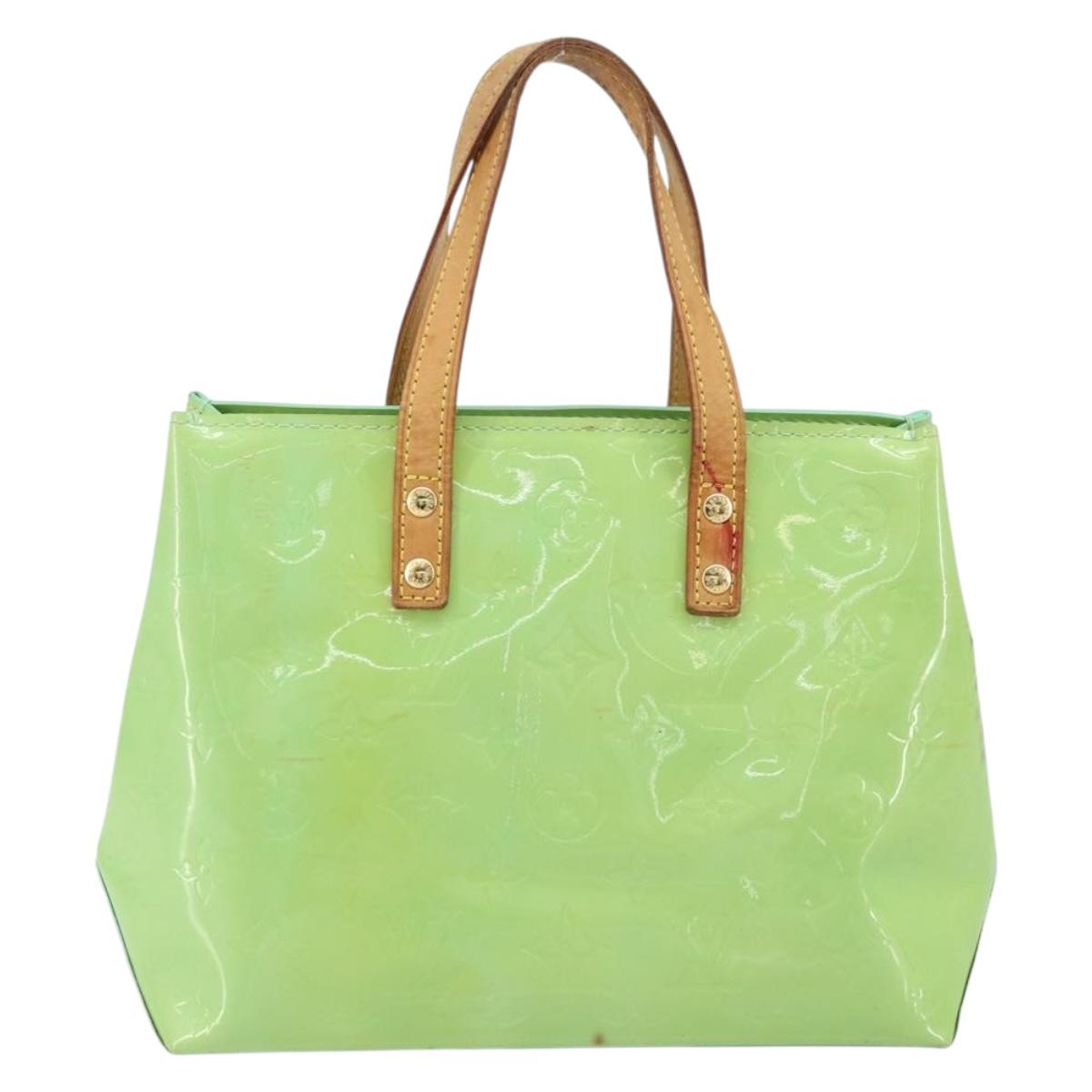 LOUIS VUITTON Monogram Vernis Reade PM Hand Bag Peppermint M91307 LV Auth 172111