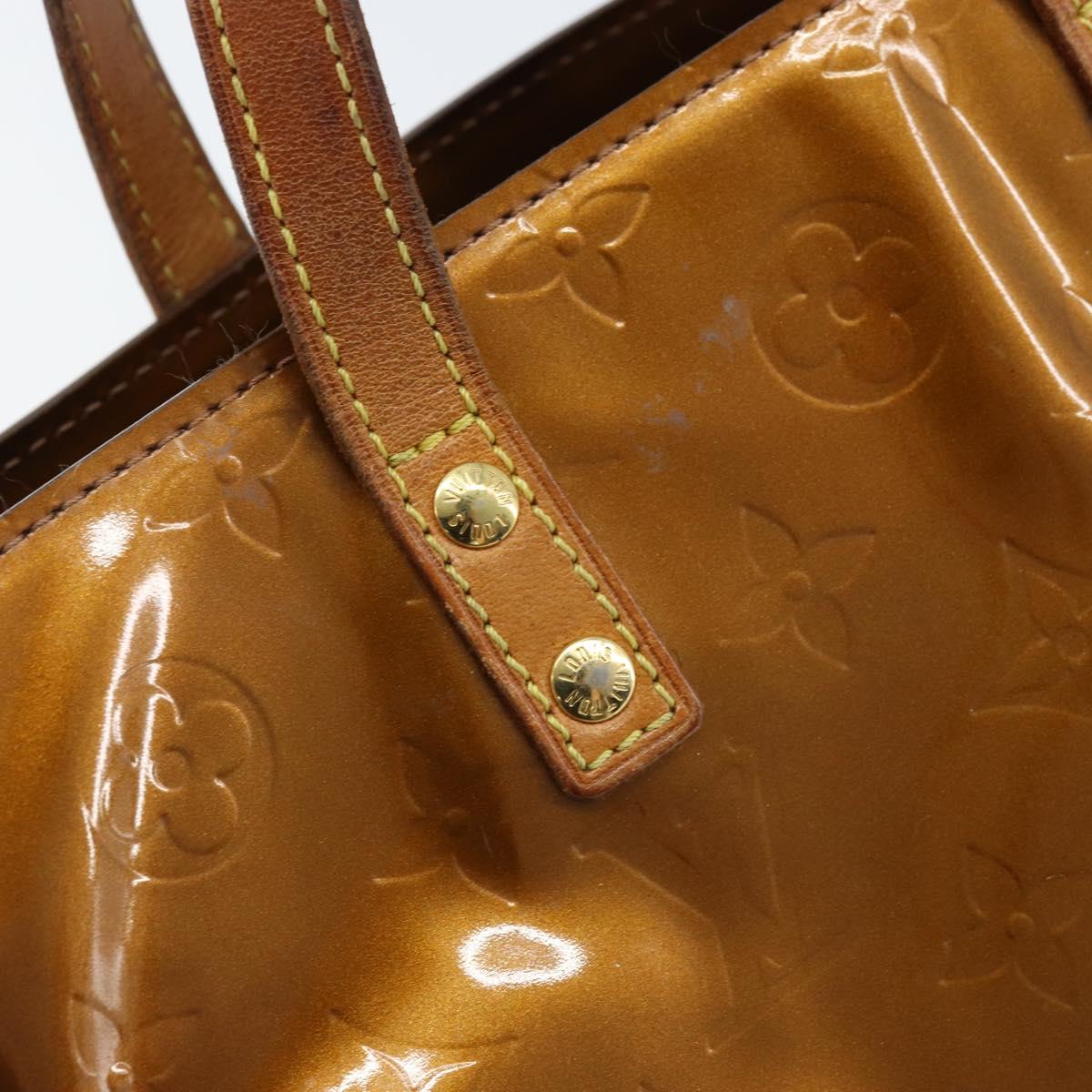 LOUIS VUITTON Monogram Vernis Reade PM Hand Bag Bronze M91146 LV Auth 172114