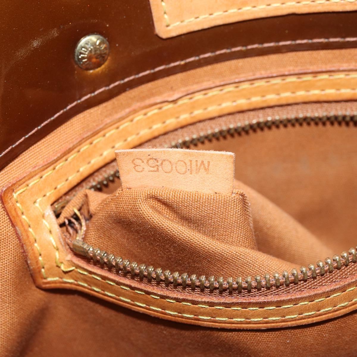 LOUIS VUITTON Monogram Vernis Reade PM Hand Bag Bronze M91146 LV Auth 172114