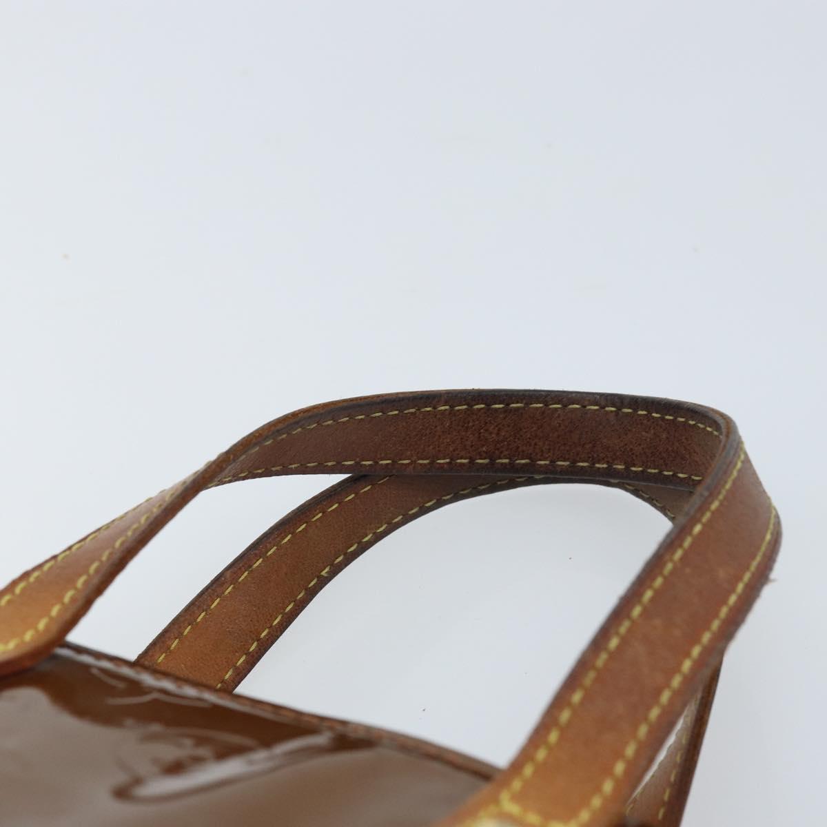 LOUIS VUITTON Monogram Vernis Reade PM Hand Bag Bronze M91146 LV Auth 172114