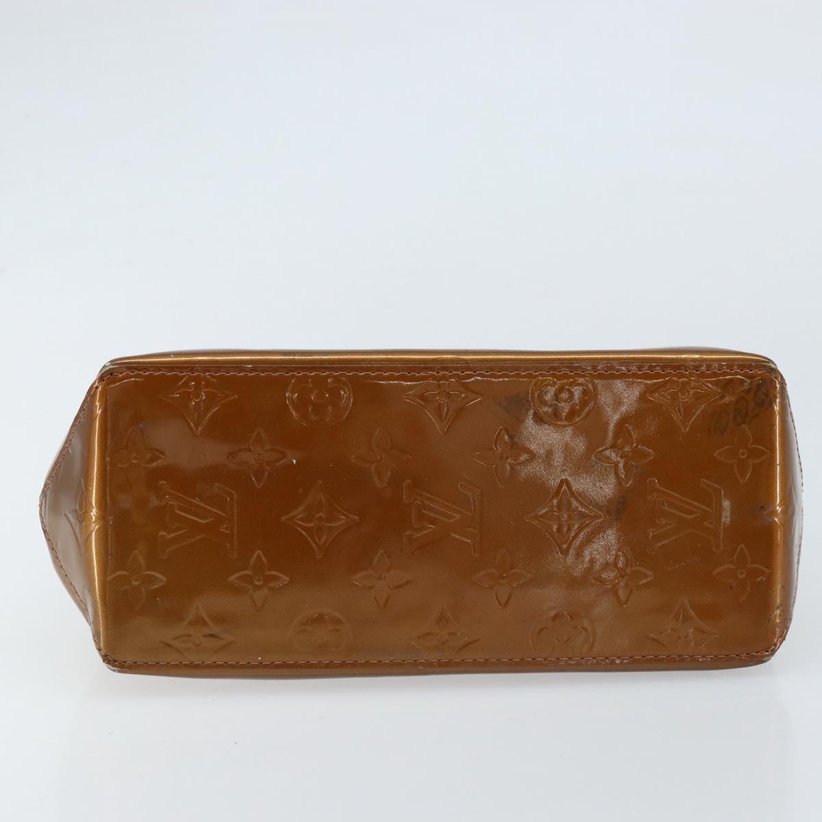 LOUIS VUITTON Monogram Vernis Reade PM Hand Bag Bronze M91146 LV Auth 172114