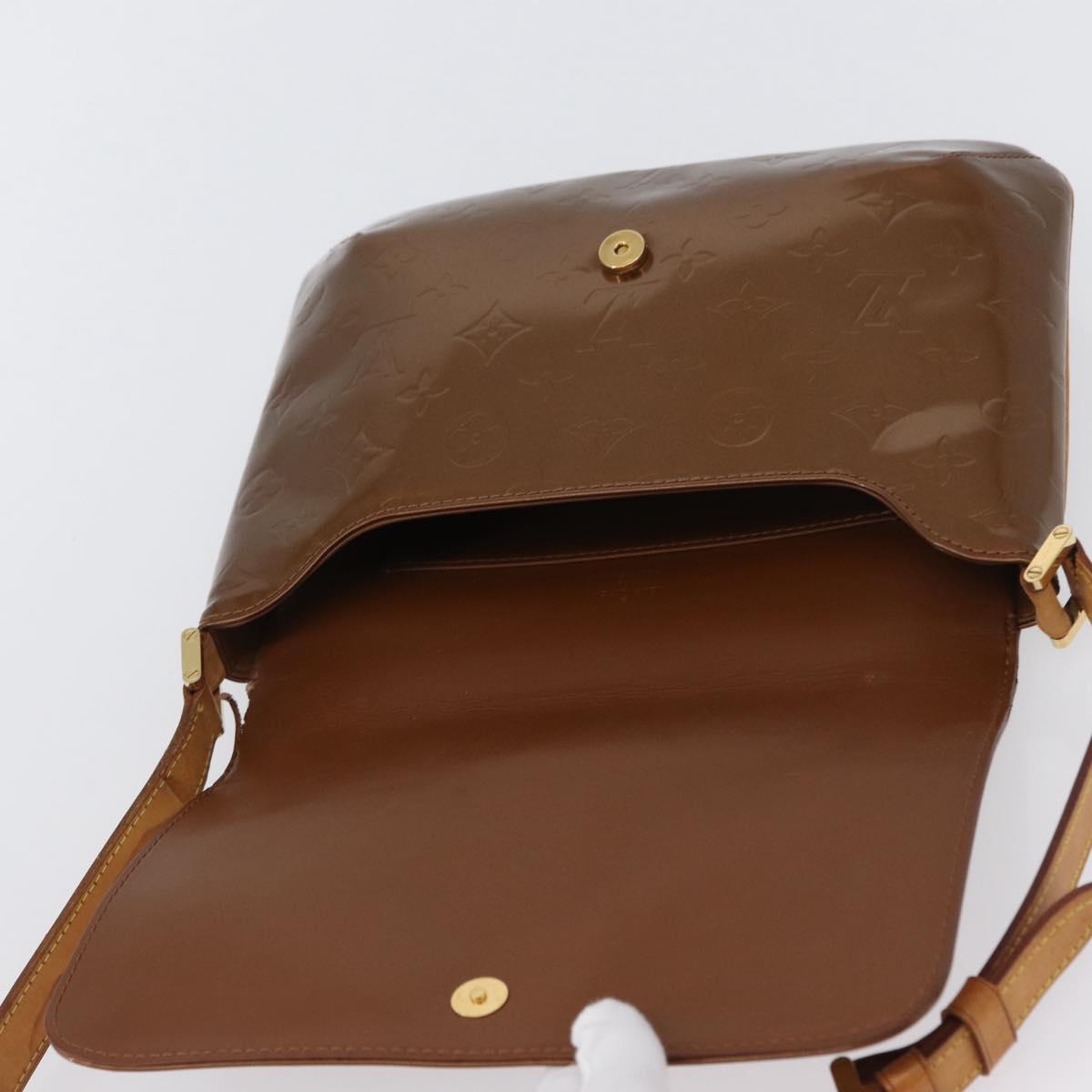 LOUIS VUITTON Monogram Vernis Thompson Street Bag Bronze M91124 LV Auth 172115