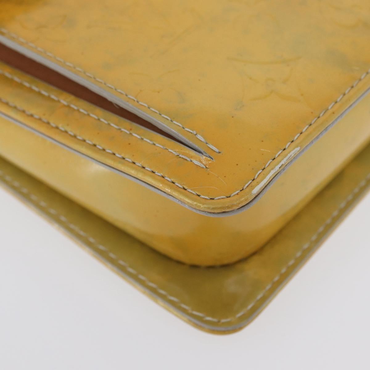 LOUIS VUITTON Monogram Vernis Motto Accessory Pouch Gris M91030 LV Auth 172116